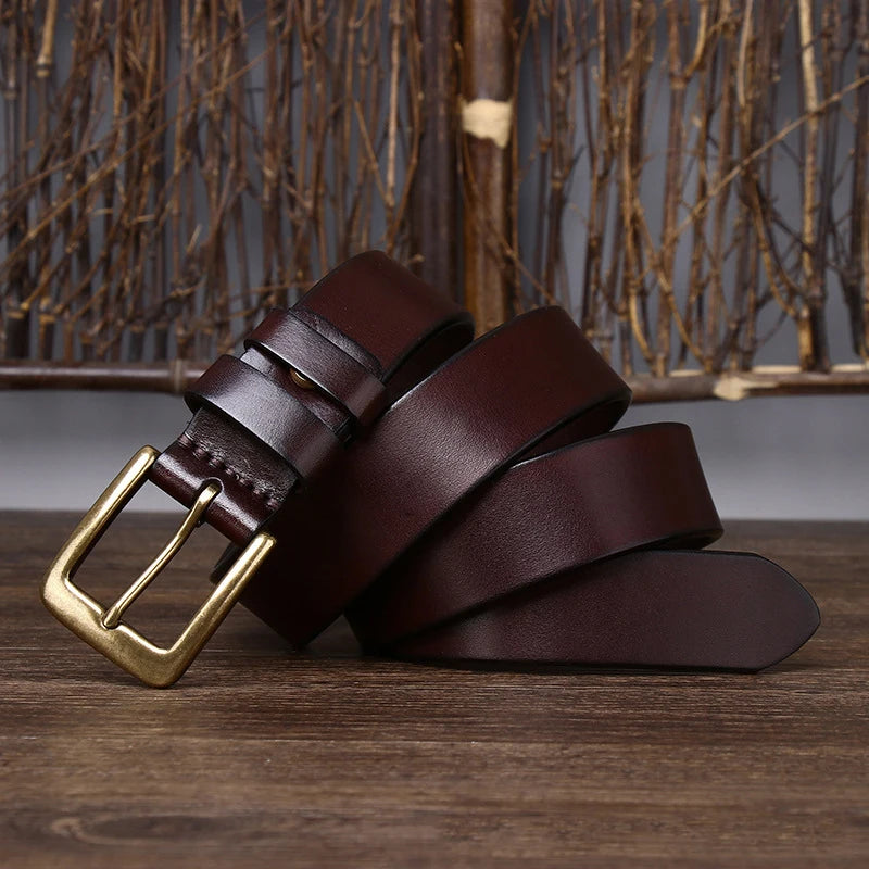 3.3CM 2023 Men's Genuine Leather Belt Luxury