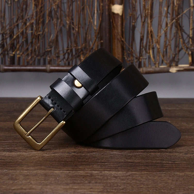 3.3CM 2023 Men's Genuine Leather Belt Luxury