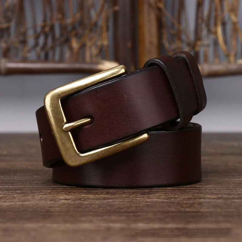 3.3CM 2023 Men's Genuine Leather Belt Luxury