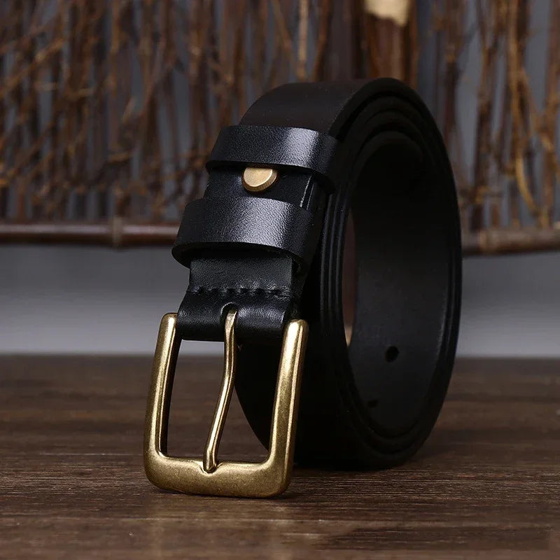 3.3CM 2023 Men's Genuine Leather Belt Luxury