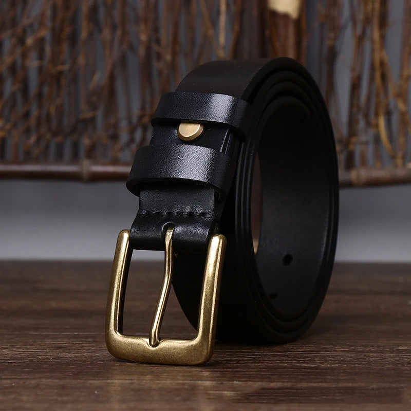 3.3CM 2023 Men's Genuine Leather Belt Luxury