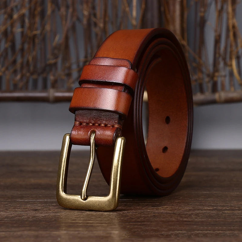 3.3CM 2023 Men's Genuine Leather Belt Luxury