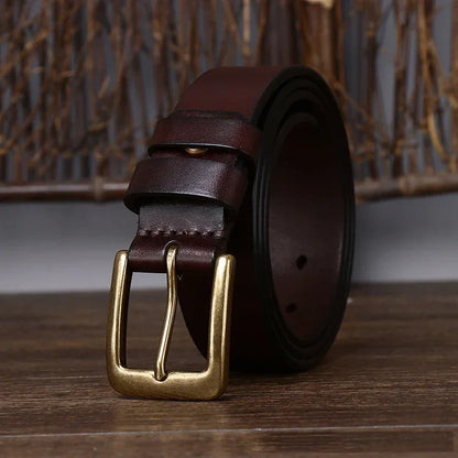 3.3CM 2023 Men's Genuine Leather Belt Luxury